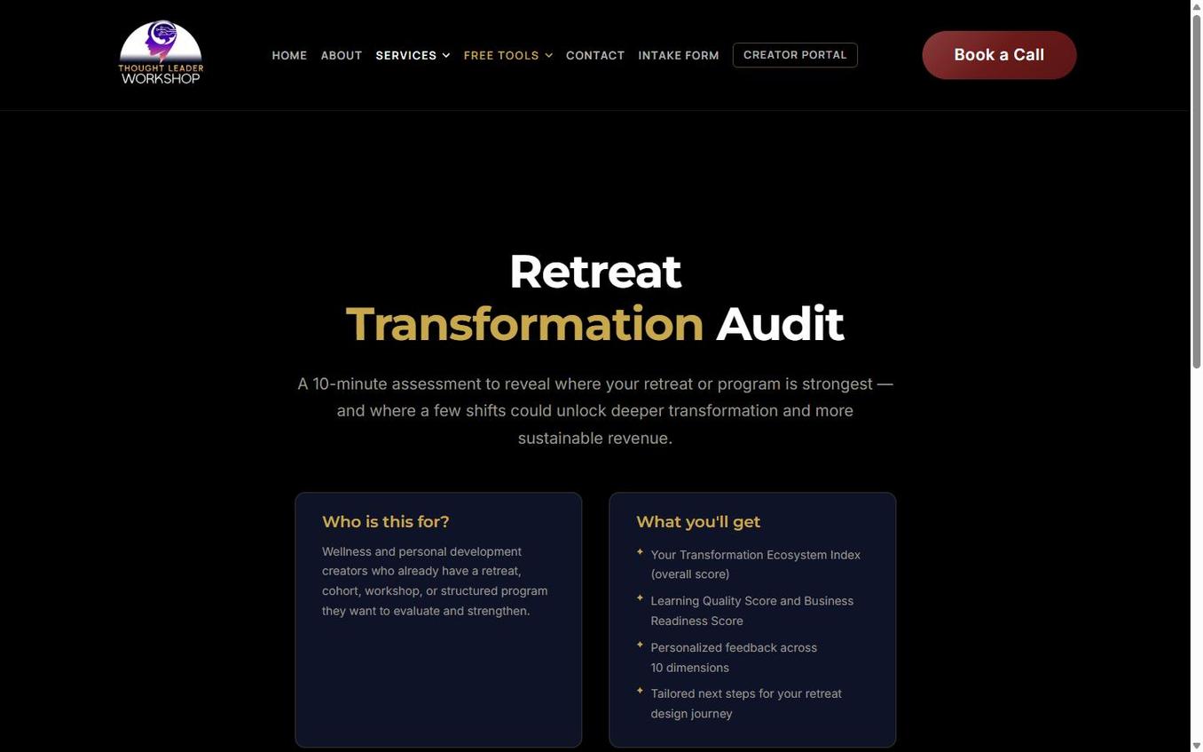 Retreat Transformation Audit